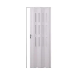 Porta a soffietto Luciana in PVC 88,5x214 cm bianco pastello