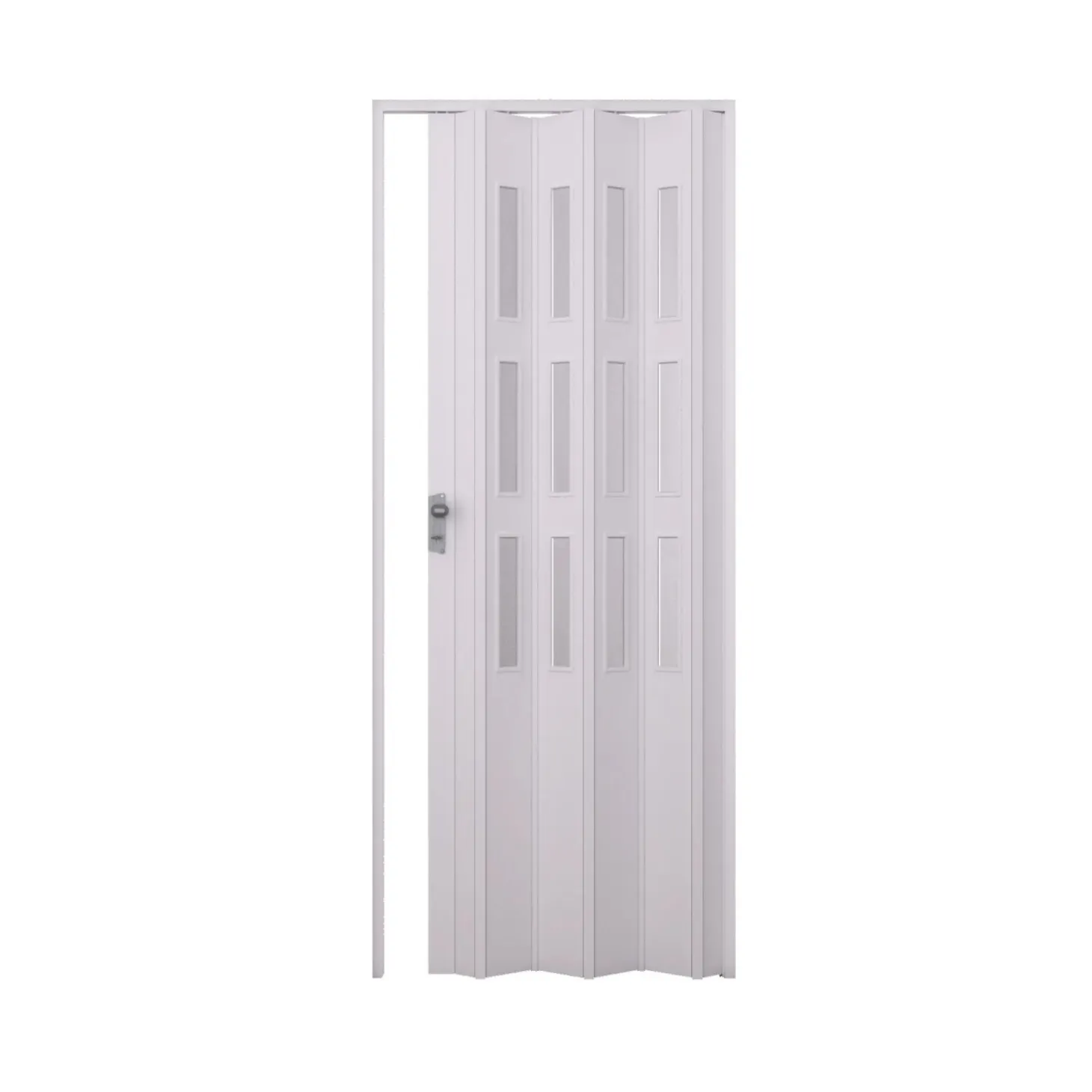 Porta a soffietto Luciana in PVC 88,5x214 cm bianco pastello