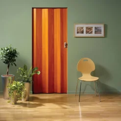 Porta a soffietto Spacy in PVC 84x215 cm ciliegio