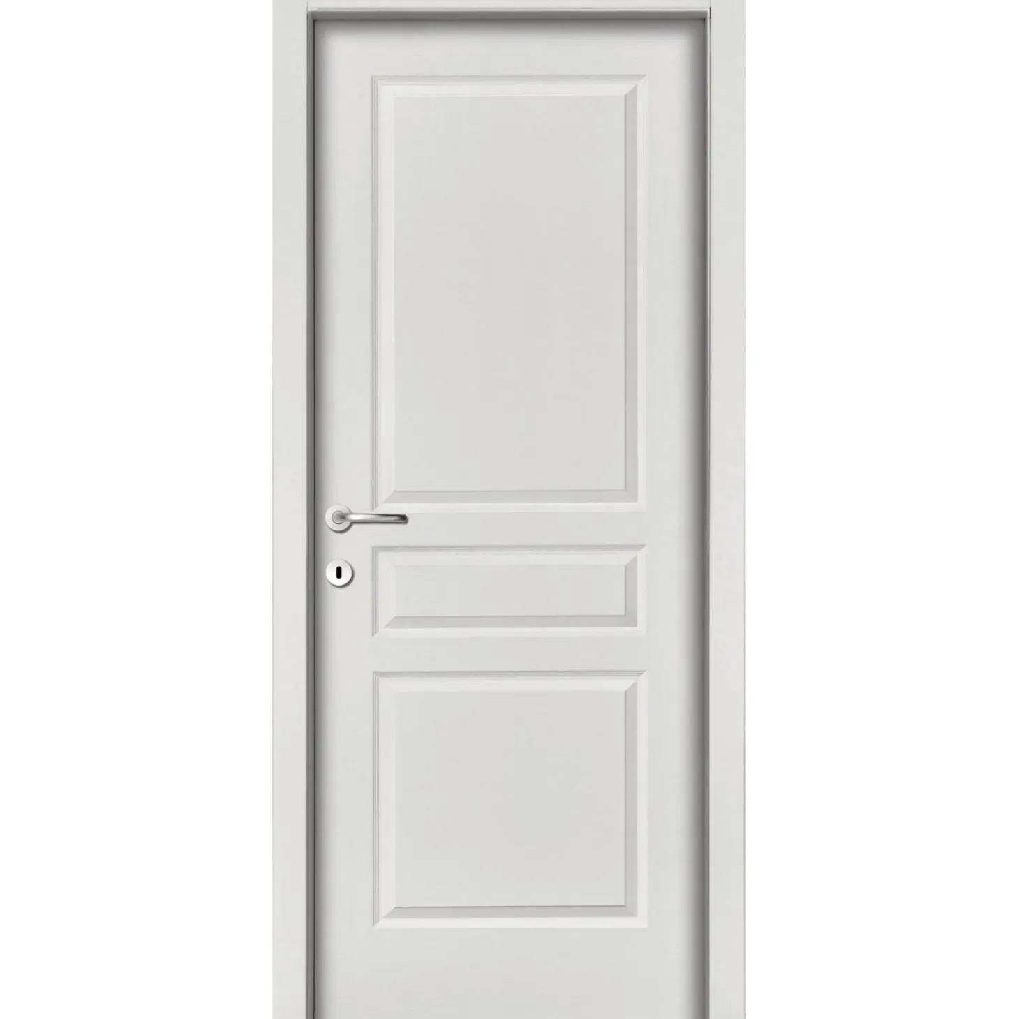 Porta battente destra Boston bianco laccato 210x80 cm