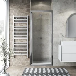 Porta battente doccia 1 anta 67/71 cm cromo
