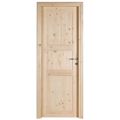 Porta battente reversibile abete grezzo 200x80 cm