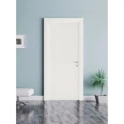 Porta battente reversibile Badia bianca 210x70 cm