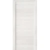 Porta battente reversibile Badia grigio 210x90 cm