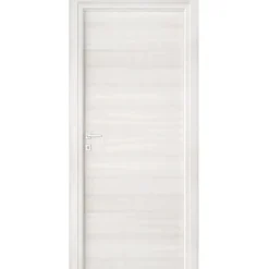 Porta battente reversibile Badia grigio 210x90 cm