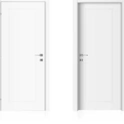 Porta battente reversibile Ice una bugna laccata 210x70 cm