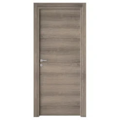 Porta battente reversibile Marika moka 80x210 cm