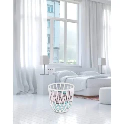 Portabiancheria e sgabello da bagno Wenko Omio Ø 43,5 cm bianco