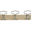 Portabito tre posti in abete rovere sbiancato h. 70 x 420 mm