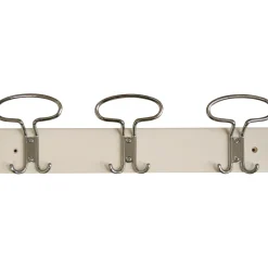Portabito tre posti in legno laccato bianco h. 70 x 420 mm