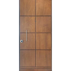 Porta blindata Externa 85x210 cm noce medio apertura dx
