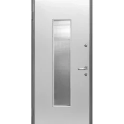 Porta blindata Lighting 210x90 cm bianca apertura dx