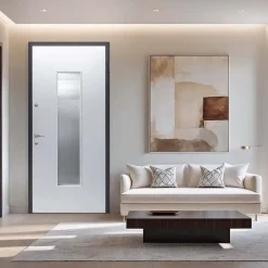 Porta blindata Lighting 210x80 cm bianca apertura sx