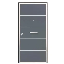 Porta blindata Super Gray 90x210 cm grigia apertura dx