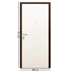 Porta blindata Super Noce 90x210 cm noce apertura sx