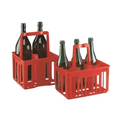 Portabottiglie vino cestello 4 posti rosso