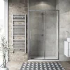 Porta doccia 2 ante scorrevole 132/136 cm cromo