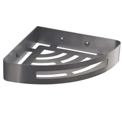 Portaoggetti doccia Nerva angolare acciaio inox aisi 304 gun metal