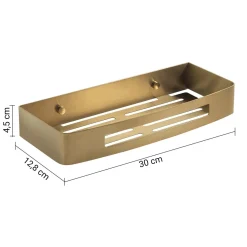 Portaoggetti doccia Nerva rettangolare inox 304 oro spazzolato