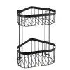 Porta oggetti doccia Wenko Classic Plus Black 2 ripiani in acciaio nero