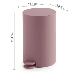 Portarifiuti Sharon in resine termoplastiche 3 lt rosa matt