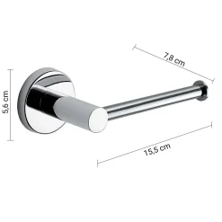 Porta rotolo Felce Plus cromato con biadesivo