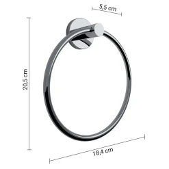 Portasalviette Felce Plus cromato con biadesivo