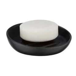 Portasapone bagno Badi in ceramica nero