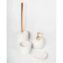 Portasapone bagno Clizia in ceramica bianco