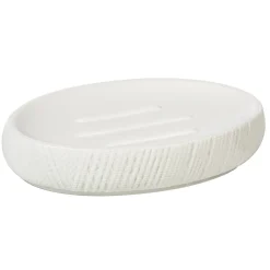 Portasapone bagno Filemi in resina bianco