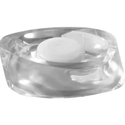 Portasapone bagno Twist in resina argento