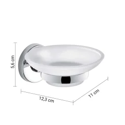Porta sapone Felce Plus cromato con biadesivo