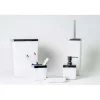 Portasapone quadro Ivory in plastica bianco/cromo