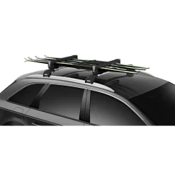 Portasci da tetto per auto SkiClick 4 paia nero