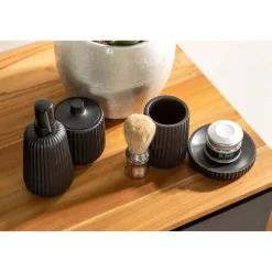 Portascopino bagno Plissé H 40 cm nero opaco
