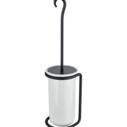Portascopino bagno Rebecca H 23 cm bianco e nero