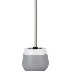 Portascopino bagno Wenko Malta H 38,5 cm grigio-bianco