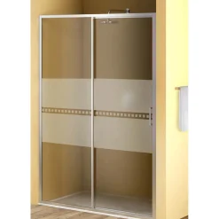 Porta scorrevole doccia 1 anta Bild L116/122xH190 cm bianco opaco