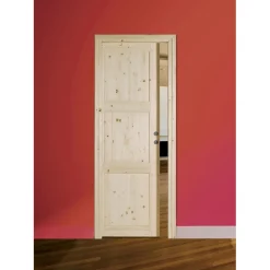 Porta scorrevole in abete grezzo 200 cm x 70 cm