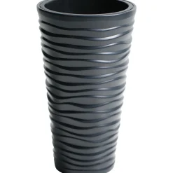 Portavaso Prosperplast effetto ondulato Ø 39 x 75 cm antracite