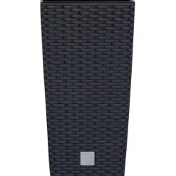 Portavaso Prosperplast effetto rattan 33x33x61 cm antracite