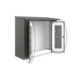 Porte per legnaia Biohort WoodStock 230 grigio quarzo