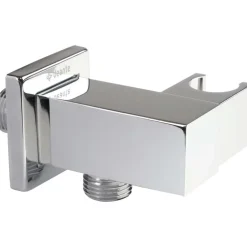 Presa acqua a parete quadrata con supporto doccetta Idrostile cromo