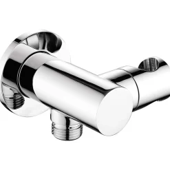 Presa acqua a parete rotonda con supporto doccetta Idrostile cromo