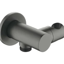 Presa acqua incasso rotonda con supporto doccetta Idrostile titanio