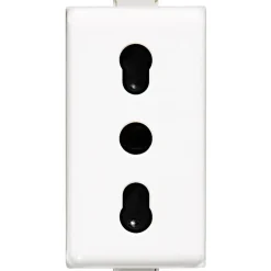Presa bipasso standard Italia BTicino Matix 2P+T 10/16 A 1 modulo bianco