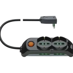 Presa mobile multipla Vimar 2P+T 16 A 250 V nero
