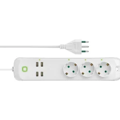 Presa multipla Vimar 16A 3 prese tedesca con 4 USB interruttore WiFi Smart Home