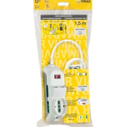 Presa multipla Vimar universale 3 uscite e 2 USB bianca