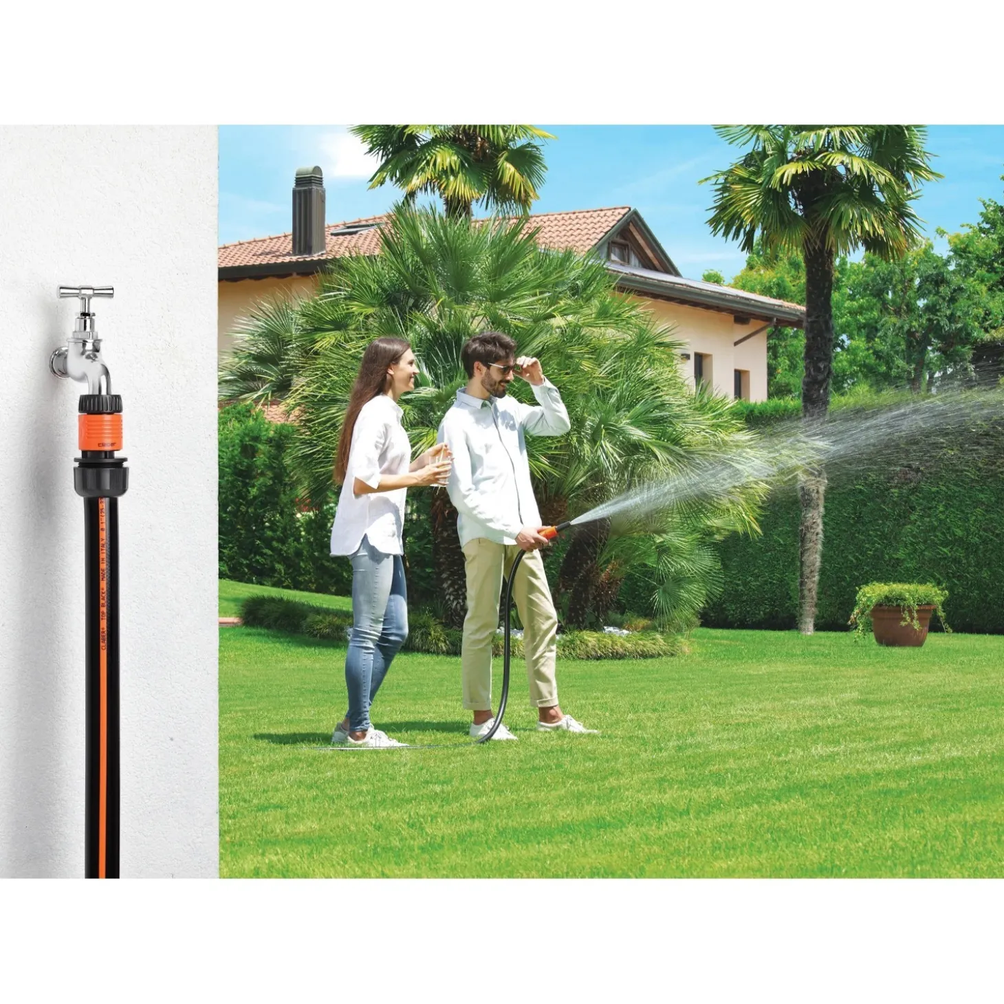 Presa rubinetto 1"- riduzione 3/4" Claber Max Flow